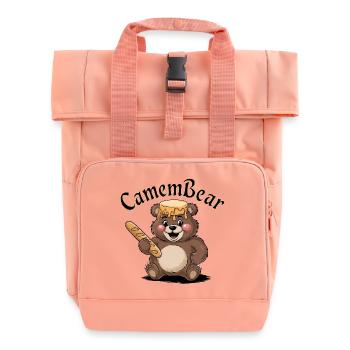 Ours au miel et baguette - Sac à dos Roll Top à deux anses - rose liberty - Devant