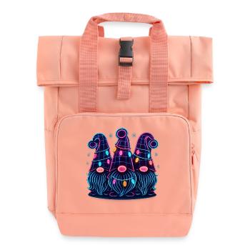 Noël Gnome Famille Assorti Drôle - Sac à dos Roll Top à deux anses - rose liberty - Devant