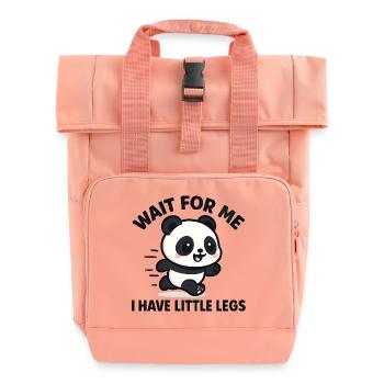 Panda Spruch Humor Meme Lustig Witzig Geschenkidee - Rolltop Rucksack mit zwei Griffen - Chintzrosa - Vorne