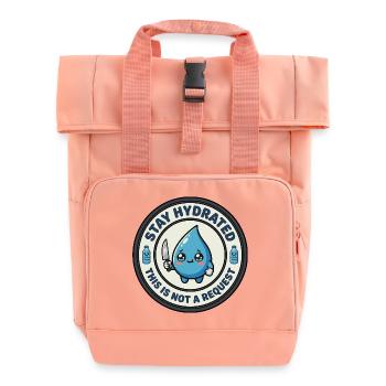 stay hydrated - Roll Top Backpack with Two Handles - chintz rose - Front