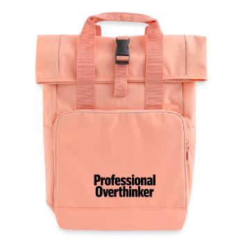 professional overthinker - Roll Top Backpack with Two Handles - chintz rose - Front