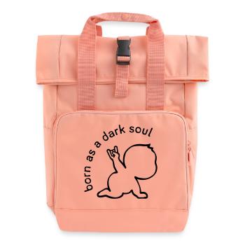 born as a dark soul - Rolltop Rucksack mit zwei Griffen - Chintzrosa - Vorne