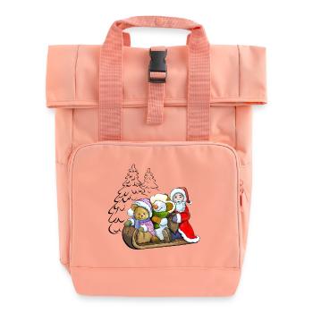 Schlittenfahrt - Rolltop Rucksack mit zwei Griffen - Chintzrosa - Vorne