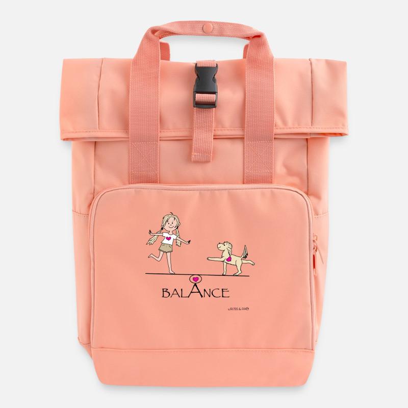 Bliss and Paw - Balance - Rolltop Rucksack mit zwei Griffen - Chintzrosa