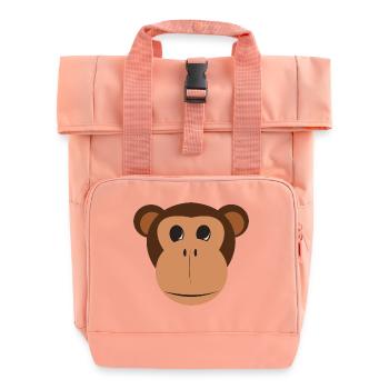 affe schimpanse gorilla pavian orangutan164 - Rolltop Rucksack mit zwei Griffen - Chintzrosa - Vorne