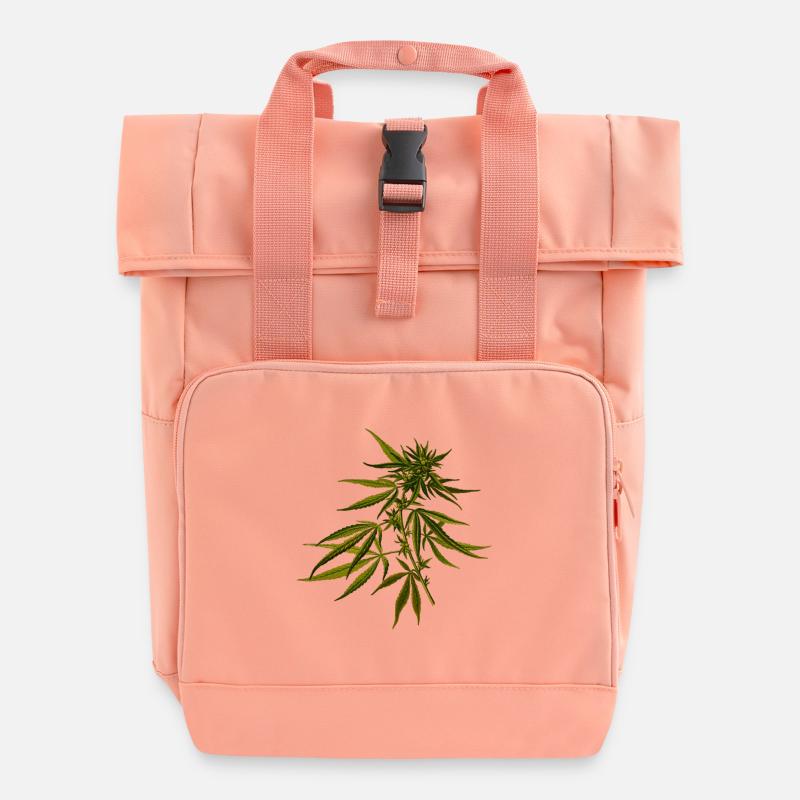cannabis - Sac à dos Roll Top à deux anses - rose liberty