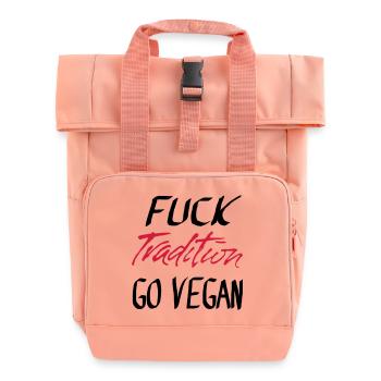 FUCK Tradition GO VEGAN - Sac à dos Roll Top à deux anses - rose liberty - Devant