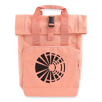 kreis rund balken musik lautstaerke form muster de - Roll Top Backpack with Two Handles - chintz rose - Front