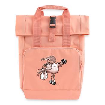 Appaloosa -Westernpferd - - Rolltop Rucksack mit zwei Griffen - Chintzrosa - Vorne