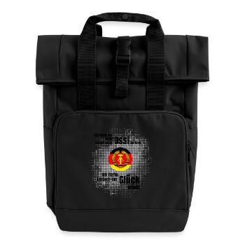 ossi stolz ostdeutscher - Rolltop Rucksack mit zwei Griffen - Schwarz - Vorne