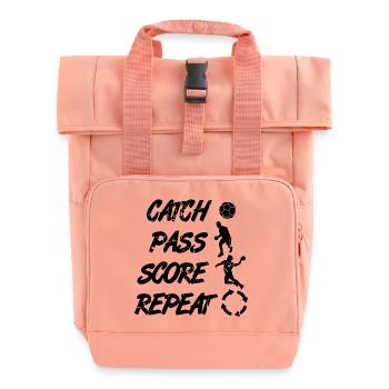 Fangen Passen Punkten Wiederholen - Rolltop Rucksack mit zwei Griffen - Chintzrosa - Vorne