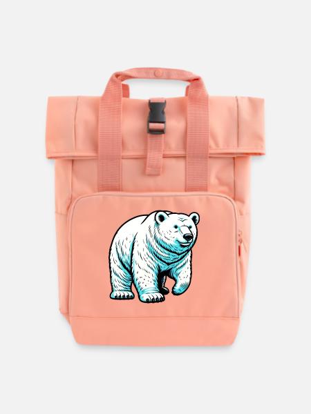 Eisbär - Rolltop Rucksack mit zwei Griffen - Chintzrosa