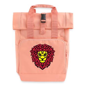 Loewe big cat - Roll Top Backpack with Two Handles - chintz rose - Front