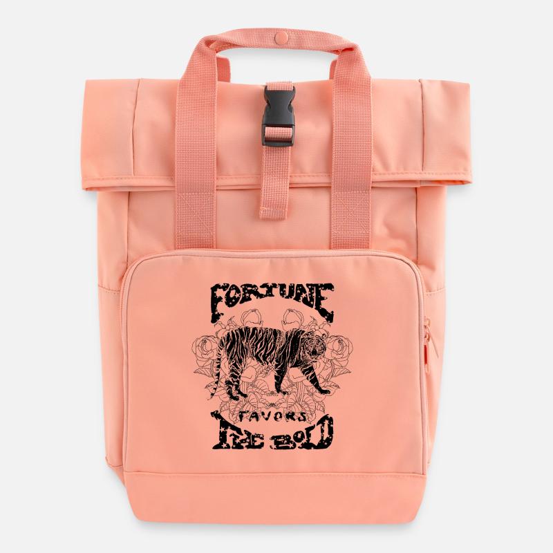 FORTUNE FAVORS THE BOLD - Roll Top Backpack with Two Handles - chintz rose