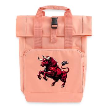 Stier - Rolltop Rucksack mit zwei Griffen - Chintzrosa - Vorne