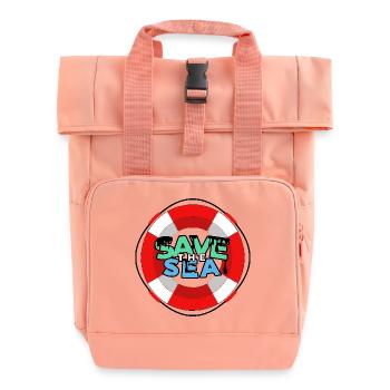Rettet das Meer - Rolltop Rucksack mit zwei Griffen - Chintzrosa - Vorne