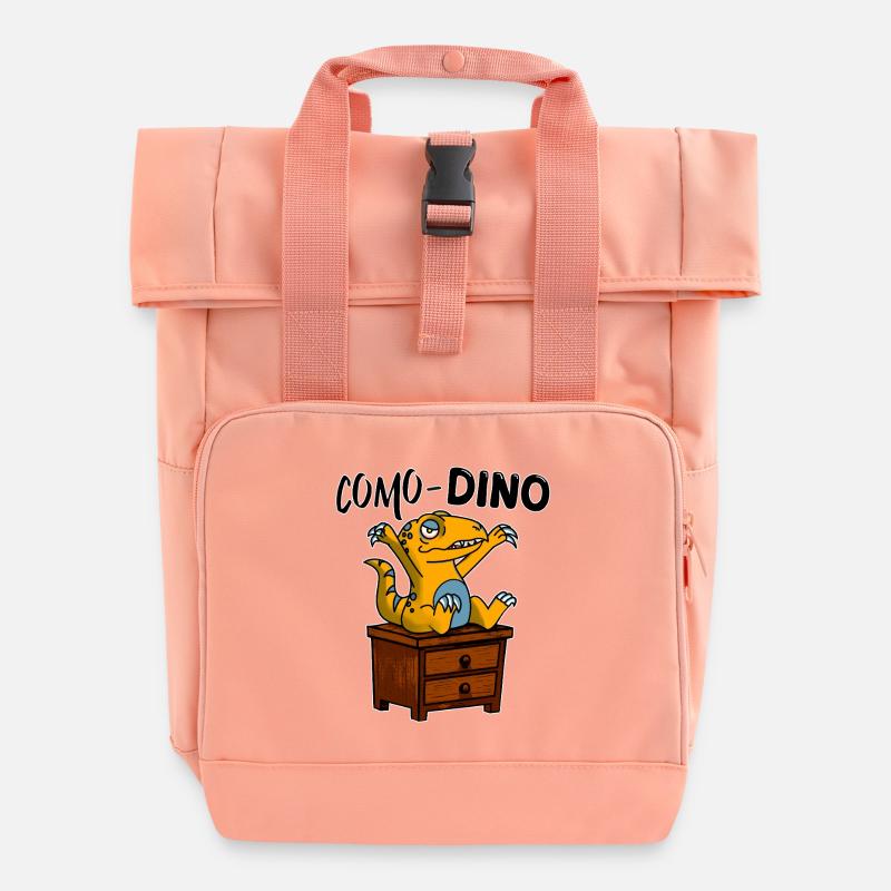 Nachttisch - Rolltop Rucksack mit zwei Griffen - Chintzrosa