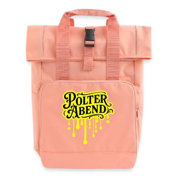 Polter Abend Polterhochzeit - Rolltop Rucksack mit zwei Griffen - Chintzrosa - Vorne