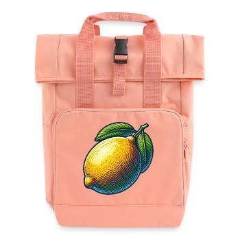 Citron éclatant et feuilles vertes - Sac à dos Roll Top à deux anses - rose liberty - Devant