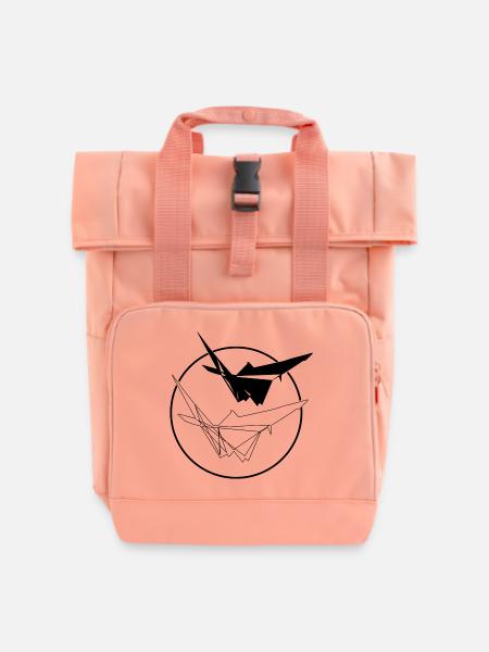 Origami 1 - Rolltop Rucksack mit zwei Griffen - Chintzrosa