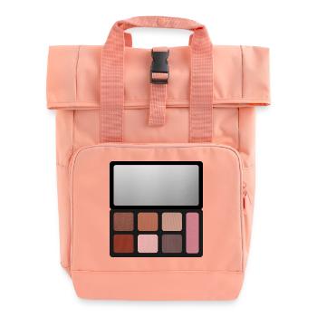 Neutral Rose Palette Print - Roll Top Backpack with Two Handles - chintz rose - Front