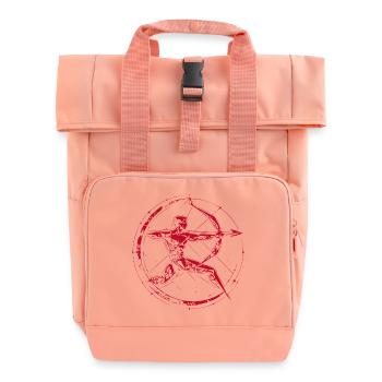 Arc runique rouge en cercle - Sac à dos Roll Top à deux anses - rose liberty - Devant
