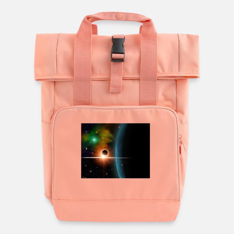 Planete - Sac à dos Roll Top à deux anses - rose liberty