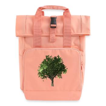 forest woods woodland wald tree baumstamm175 - Rolltop Rucksack mit zwei Griffen - Chintzrosa - Vorne