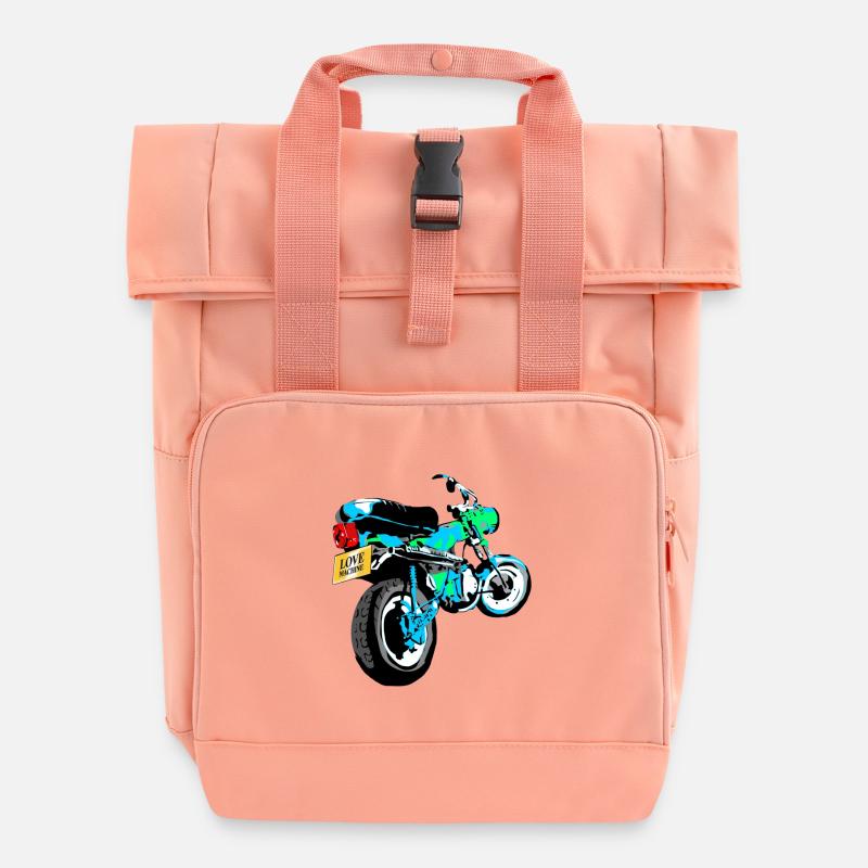 LOVE MACHINE - Roll Top Backpack with Two Handles - chintz rose