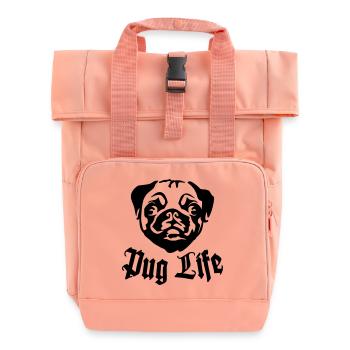 Pug Life - Sac à dos Roll Top à deux anses - rose liberty - Devant