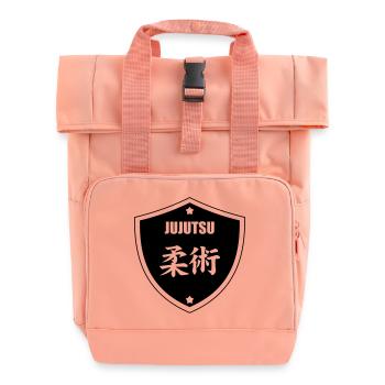Jujutsu Jiu Jitsu Jiujitsu Ju-jitsu Jiu-jitsu - Roll Top Backpack with Two Handles - chintz rose - Front