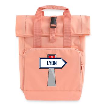 Lyon Direction - Roll Top Backpack with Two Handles - chintz rose - Front