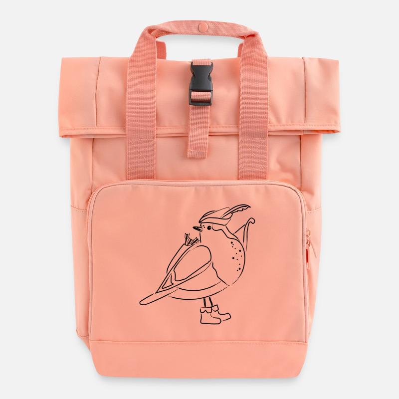Robin Hood Rouge-gorge noir - Sac à dos Roll Top à deux anses - rose liberty