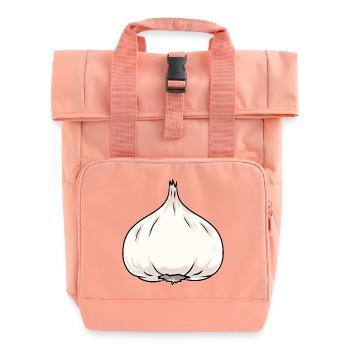 Garlic Garlic Halloween Kitchen Cooking - Roll Top Backpack with Two Handles - chintz rose - Front