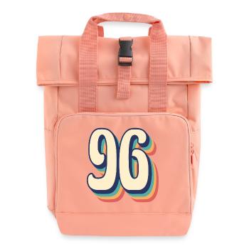 T-Shirt rétro Vintage numéro 96 quatre-vingt-seize - Sac à dos Roll Top à deux anses - rose liberty - Devant