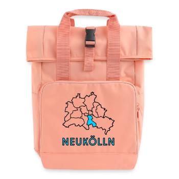 NEUKÖLLN, Stadtteil von Berlin - Rolltop Rucksack mit zwei Griffen - Chintzrosa - Vorne