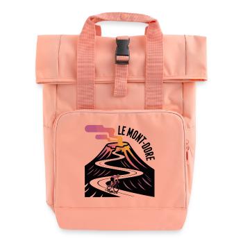 Volcanic ascent of Le Mont-Dore - Roll Top Backpack with Two Handles - chintz rose - Front