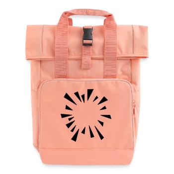 Comic Effect Burst Balloon - Roll Top Backpack with Two Handles - chintz rose - Front