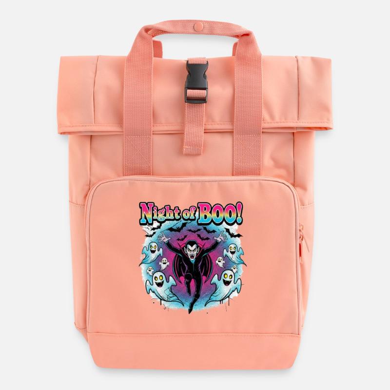 Boo Vampire Night - Rolltop Rucksack mit zwei Griffen - Chintzrosa