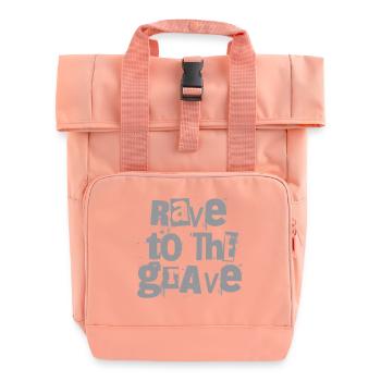 Rave to the Grave Texte grunge - Sac à dos Roll Top à deux anses - rose liberty - Devant