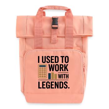 J’avais l’habitude de travailler avec les légendes Cadeau d’adieu pour collègue - Sac à dos Roll Top à deux anses - rose liberty - Devant