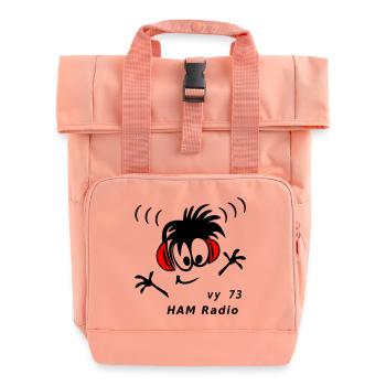 Funker Amateurfunker - Rolltop Rucksack mit zwei Griffen - Chintzrosa - Vorne