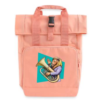 TUBIST – Ton & Bild - Rolltop Rucksack mit zwei Griffen - Chintzrosa - Vorne