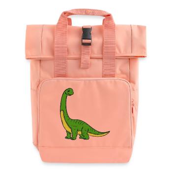 Dinosaurier  - Rolltop Rucksack mit zwei Griffen - Chintzrosa - Vorne