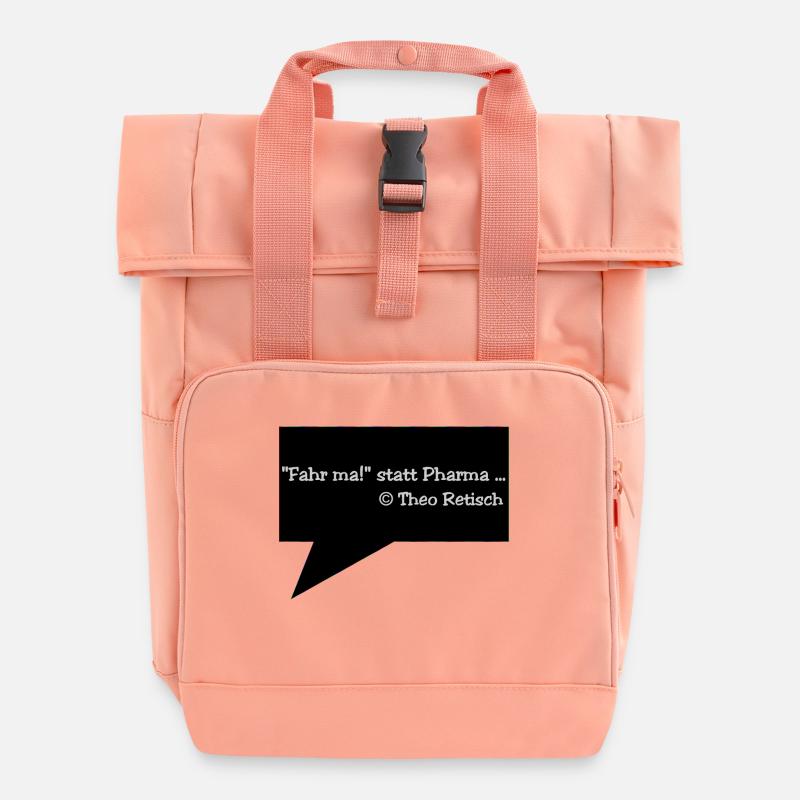 Fahr ma - Rolltop Rucksack mit zwei Griffen - Chintzrosa