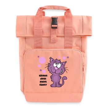 Can these eyes lie? - Roll Top Backpack with Two Handles - chintz rose - Front