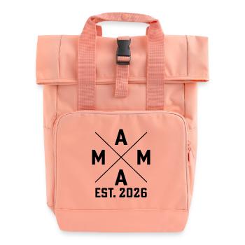 Mama est. 2026 - Rolltop Rucksack mit zwei Griffen - Chintzrosa - Vorne