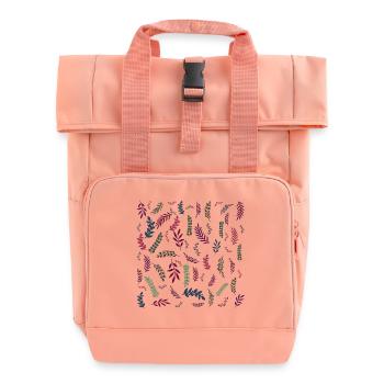 Botanischer Blumengarten - Rolltop Rucksack mit zwei Griffen - Chintzrosa - Vorne