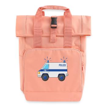 Polizeiauto 110 - Rolltop Rucksack mit zwei Griffen - Chintzrosa - Vorne