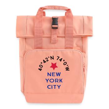 New York City - Rolltop Rucksack mit zwei Griffen - Chintzrosa - Vorne